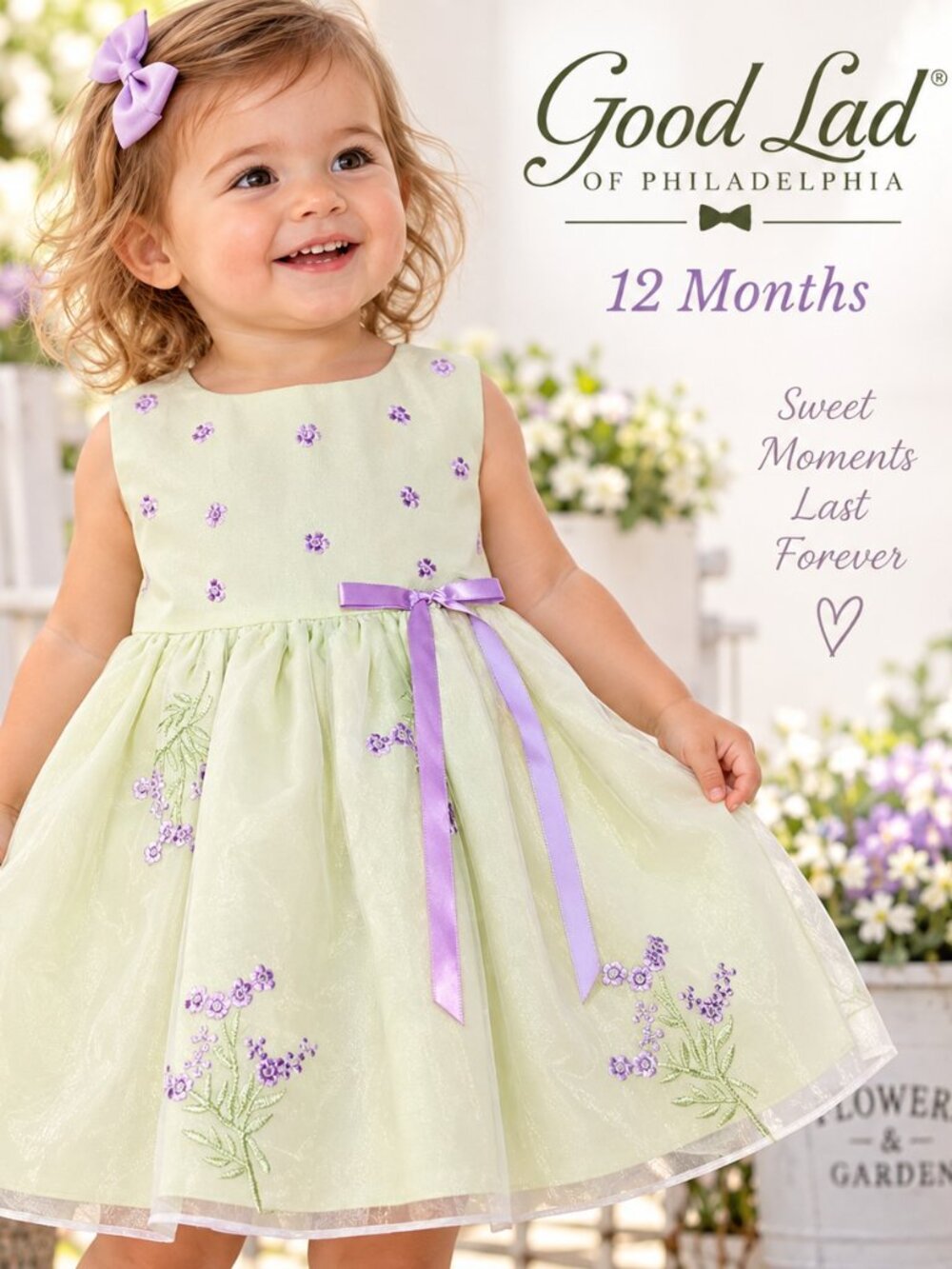 Good Lad of Philadelphia 12M Organza Floral Spring Dress